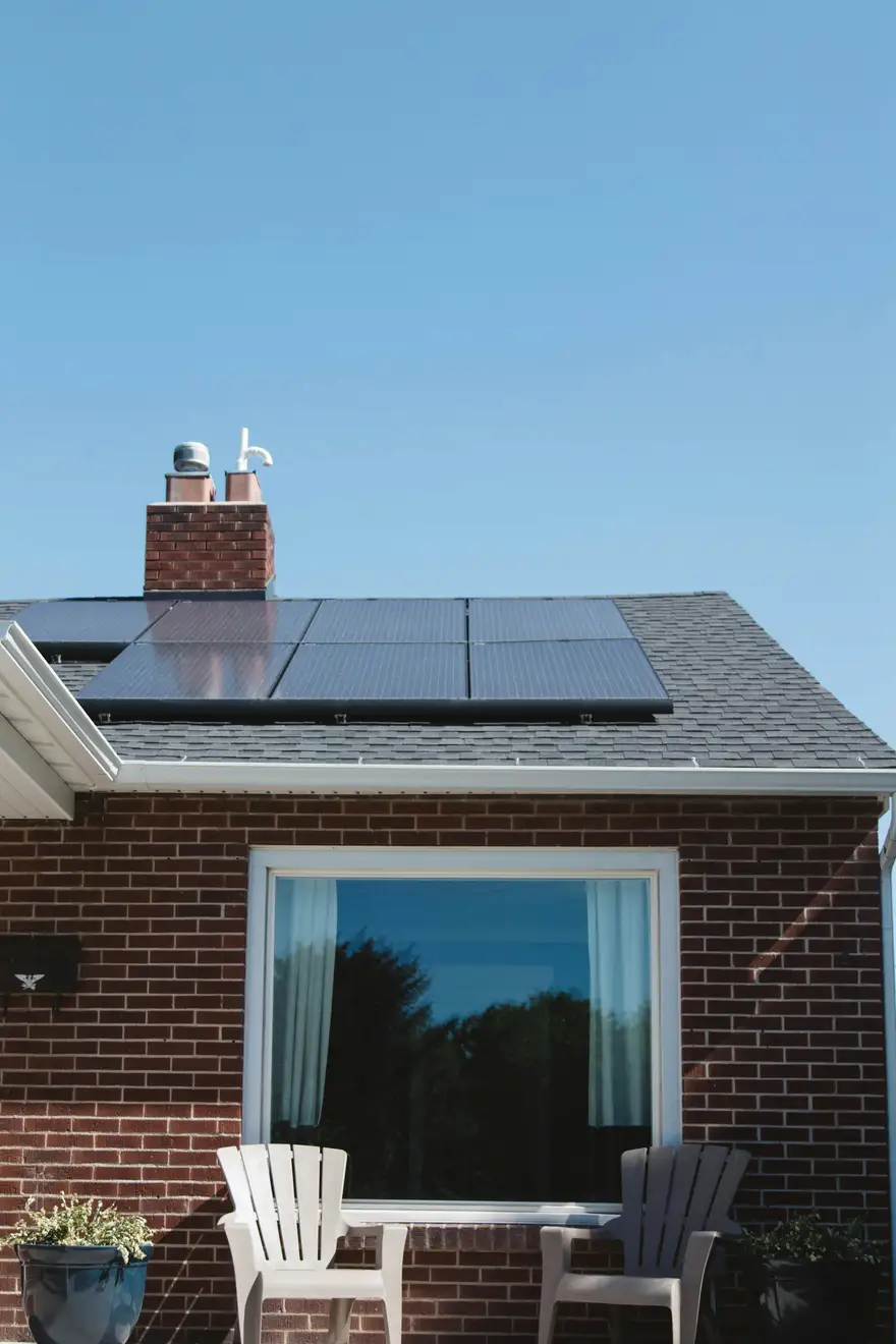 A suburban home fitted with a rooftop solar array by Helio Solar